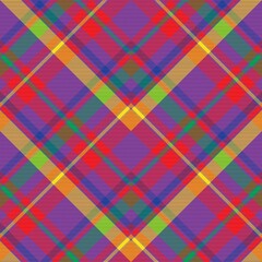 Rainbow Chevron Plaid Tartan textured Seamless Pattern Design