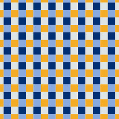 Abstract seamless blue and orange square banner background for design
