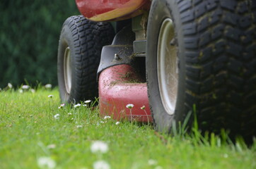 Hausmeisterservice Rasenmäher im Garten