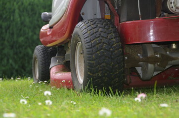 Hausmeisterservice Rasenmäher im Garten