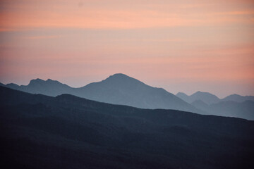sunrise in the mountains
