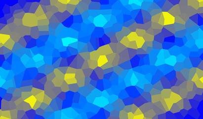 Vector illustration. Multi-colored polyhedrons. Geometric figures.