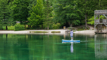 Lake Jasna near Kranjska Gora, Slovenia.