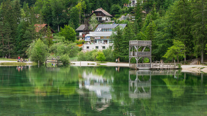 Fototapeta na wymiar Lake Jasna near Kranjska Gora, Slovenia.