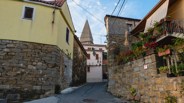 Streets of Padna, Slovenia during the Oil Festival.