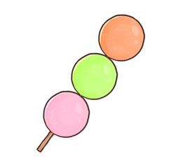 R:もっとメルヘンな和菓子屋さん　三色団子①