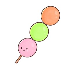 R:もっとメルヘンな和菓子屋さん　三色団子④