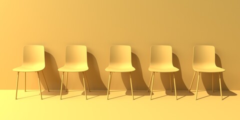 Minimal concept with chairs