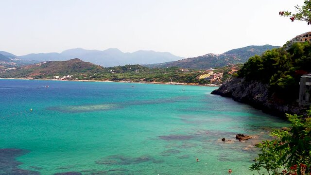 Veduta sella costiera del Cilento dal porto di Palinuro