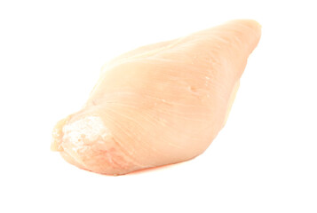 Raw chicken breast fillets isolated on white background