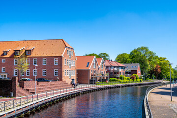 Kanal Am Roten Siel, Emden, Niedersachsen, Deutschland 