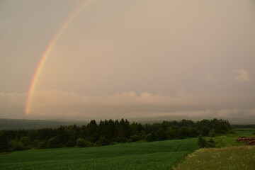 A rainbow after the storm, Sainte-Apolline, Québec, Canada