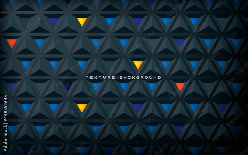 Poster triangle texture 3d concept background with color decoration