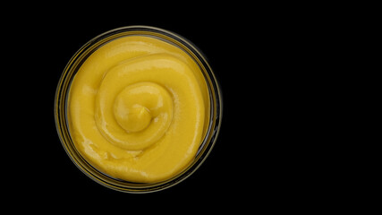 Mustard sauce isolated on background