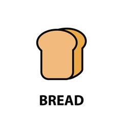 Bread for breakfast vector design