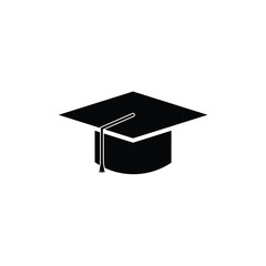 graduation cap logo design vector illustration