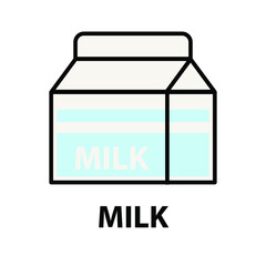 Milk box vector design