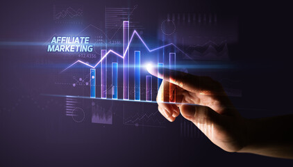 Hand touching business concept concept