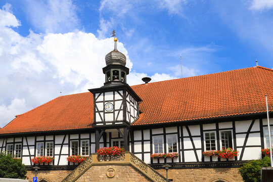 The town hall of "Ostheim vor der Rhoen", rhön Germany