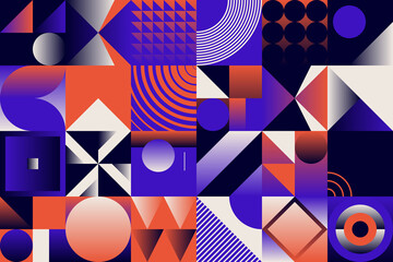 Colorful Geometric Vector Pattern Design