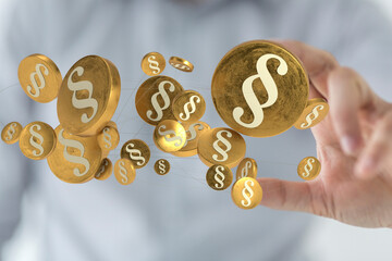 Law and justice concept modern 3d