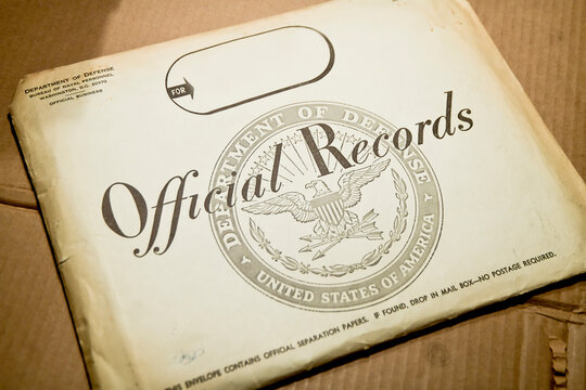 Vintage US Department of Defense Official Records Envelope