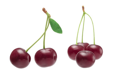 Obraz na płótnie Canvas Berries cherries on a white background isolate close-up