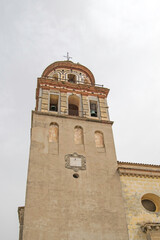 Obraz premium tower of the O church seen from below in Sanlucar de Barrameda, Cadiz, Andalusia, Spain