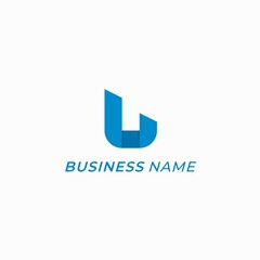 design logo creative letter B and U