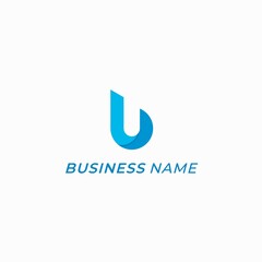 design logo creative letter B and U
