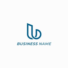 design logo creative line and letter B