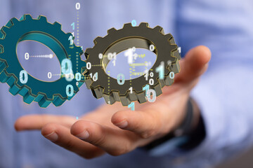 gear Technology setting concept background