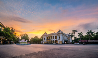 Fototapeta na wymiar Hanoi Opera House in early morning in Hanoi