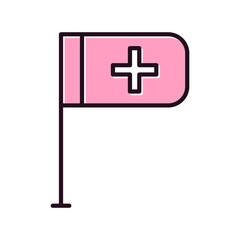 Obraz premium Flag Filled Vector Icon Design