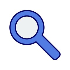 Magnifier Line Filled Blue Vector Icon Design