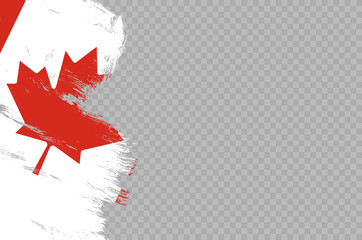 Canada flag with brush paint textured isolated  on png or transparent background,Symbol Canada,template for banner,advertising ,promote, design,vector,top gold medal winner sport country