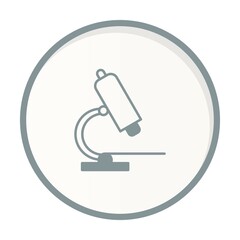Microscope Circle Grey Vector Icon Design