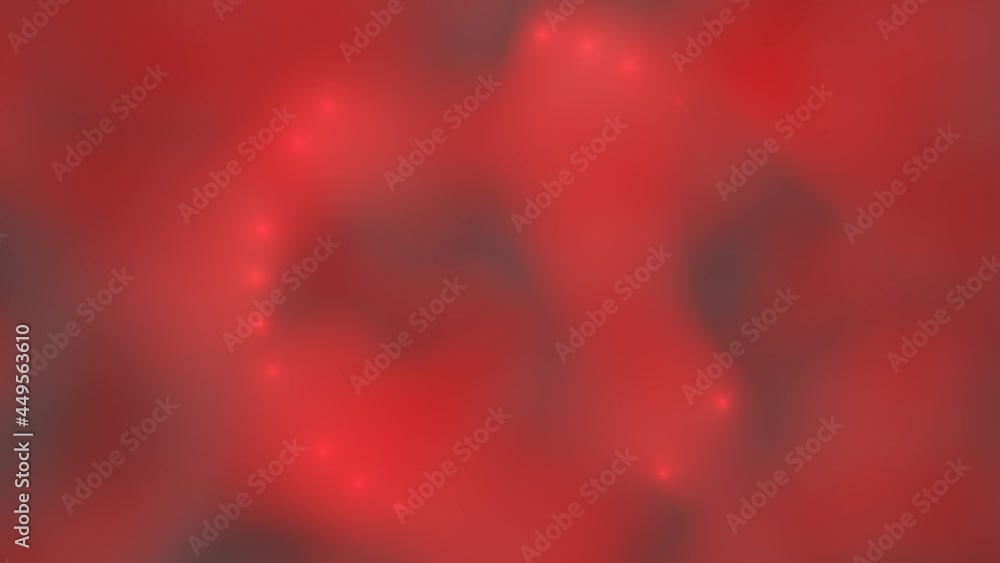 Poster a circle of glowing lights revolves in clouds of red smoke. looped abstract animation. 3d render