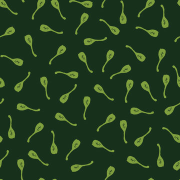 Vector green capers food unripened flower buds sketch scatter seamless pattern. Perfect for fabric, wrapping paper and wallpaper projects.