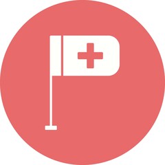 Obraz premium Flag Glyph Circle Vector Icon Design