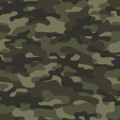 Fototapeta premium green Camouflage texture seamless pattern with grid. Abstract modern endless military bacnground for fabric and fashion textile print. Vector illustration.