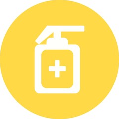 Sanitizer Glyph Circle Vector Icon Design