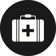 Briefcase  Glyph Inverted Vector Icon Design