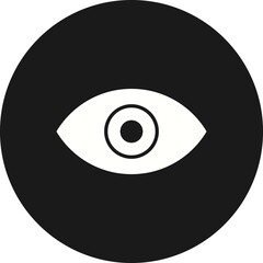 Eye  Glyph Inverted Vector Icon Design