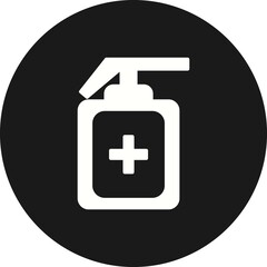 Sanitizer  Glyph Inverted Vector Icon Design