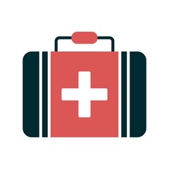 Obraz premium Briefcase Glyph Two Colour Vector Icon Design