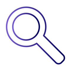 Magnifier Line Gradient Vector Icon Design