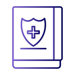 Medical Book Line Gradient Vector Icon Design