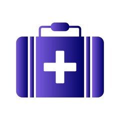 Obraz premium Briefcase Glyph Gradient Vector Icon Design