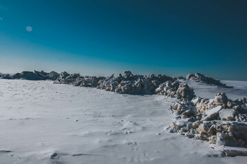 snow covered mountains